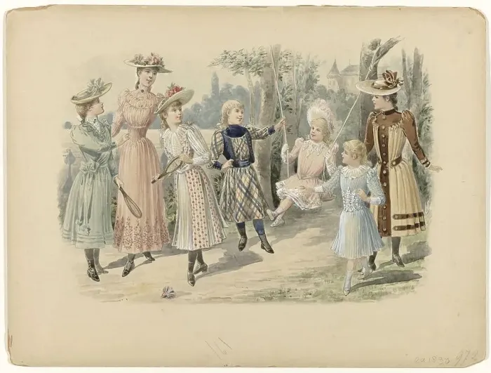 Framed Print : Children's clothing 1890. Creator: Lefranco Framed Print : Children's clothing 1890. Creator: Lefranco