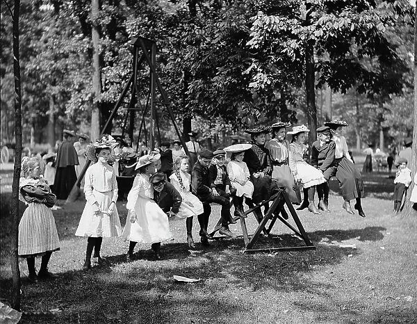Children's playground, Belle Isle Park, Detroit, Mich. between 1900 and 1905. Creator: Unknown