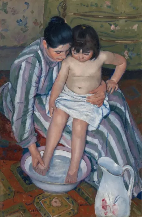 Framed Print : The Childs Bath, 1893. Creator: Mary Cassatt Framed Print : The Childs Bath, 1893. Creator: Mary Cassatt