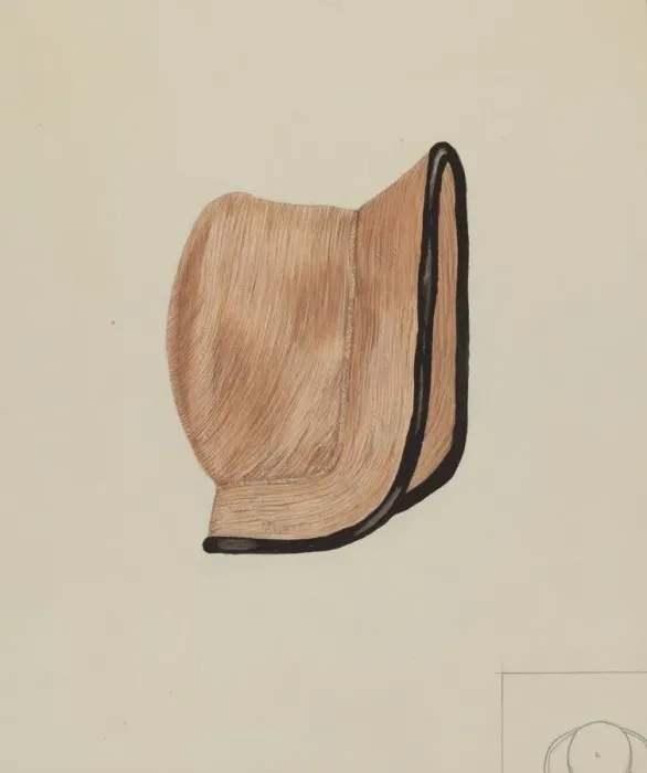 Framed Print : Childs Bonnet, 1935 / 1942. Creator: Mary E Humes Framed Print : Childs Bonnet, 1935 / 1942. Creator: Mary E Humes