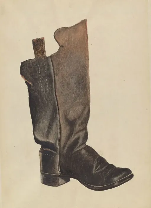 Framed Print : Child's Boot, c. 1937. Creator: Earl Butlin Framed Print : Child's Boot, c. 1937. Creator: Earl Butlin