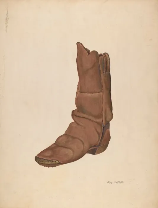 Framed Print : Childs Boot, c. 1940. Creator: LeRoy Griffith Framed Print : Childs Boot, c. 1940. Creator: LeRoy Griffith