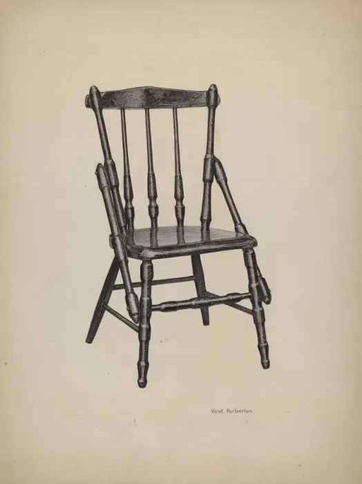 Framed Print : Childs Chair, c. 1941. Creator: Violet Hartenstein Framed Print : Childs Chair, c. 1941. Creator: Violet Hartenstein