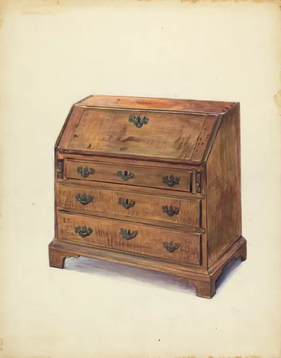 Framed Print : Childs Desk, c. 1937. Creator: Mina Lowry Framed Print : Childs Desk, c. 1937. Creator: Mina Lowry