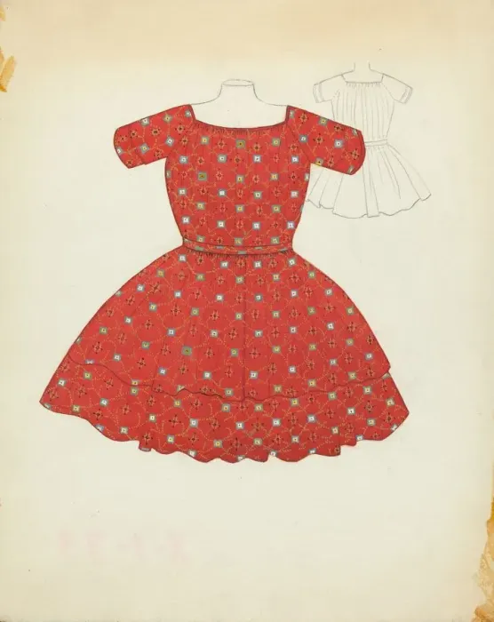 Framed Print : Childs Dress, 1935 / 1942. Creator: Esther Hansen Framed Print : Childs Dress, 1935 / 1942. Creator: Esther Hansen