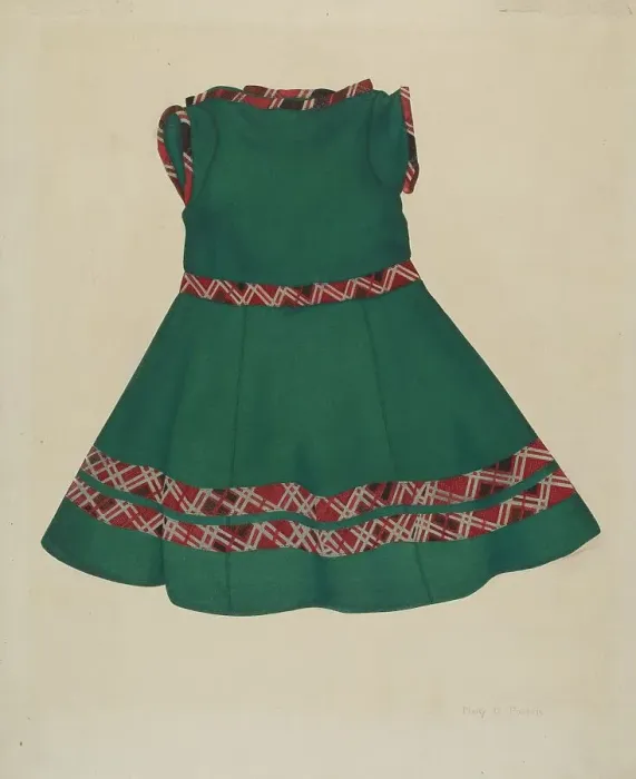 Framed Print : Child's Dress, 1935 / 1942. Creator: Mary D. Porter Framed Print : Child's Dress, 1935 / 1942. Creator: Mary D. Porter