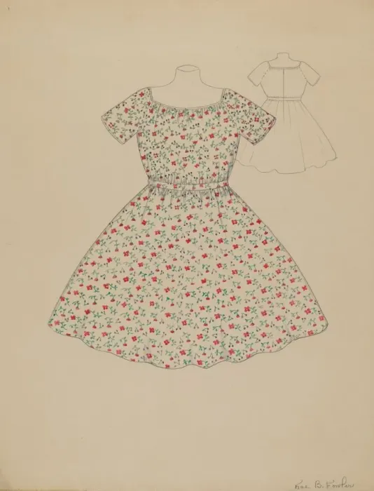 Framed Print : Childs Dress, c. 1936. Creator: Catherine Fowler Framed Print : Childs Dress, c. 1936. Creator: Catherine Fowler