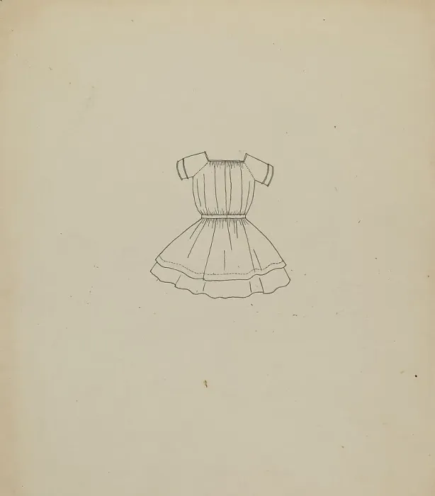 Framed Print : Child's Dress, c. 1936. Creator: Irene Lawson Framed Print : Child's Dress, c. 1936. Creator: Irene Lawson