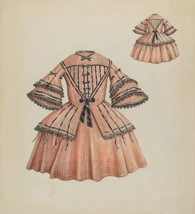 Framed Print : Childs Dress, c. 1937. Creator: Al Curry Framed Print : Childs Dress, c. 1937. Creator: Al Curry