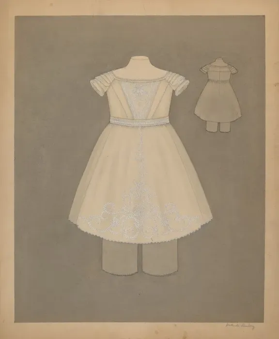 Framed Print : Childs Dress, c. 1937. Creator: Gertrude Lemberg Framed Print : Childs Dress, c. 1937. Creator: Gertrude Lemberg