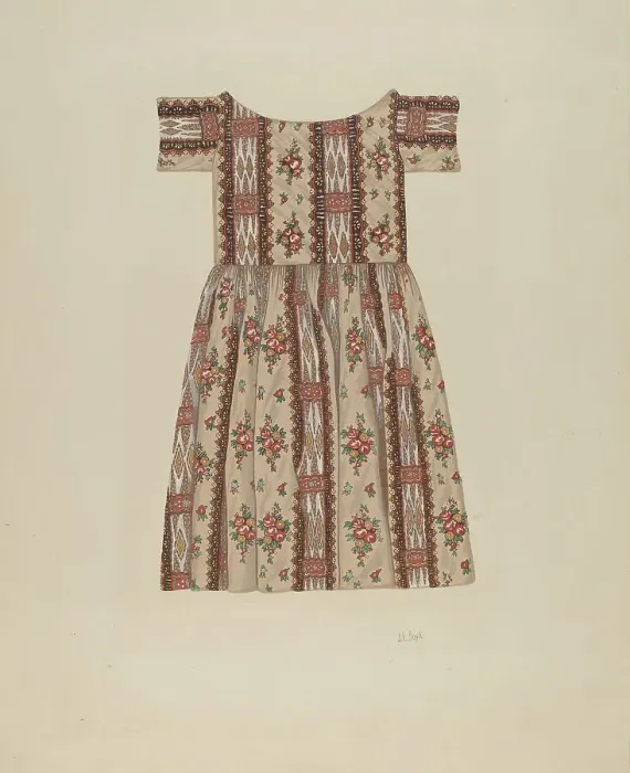 Framed Print : Child's Dress, c. 1937. Creator: Joseph L. Boyd Framed Print : Child's Dress, c. 1937. Creator: Joseph L. Boyd
