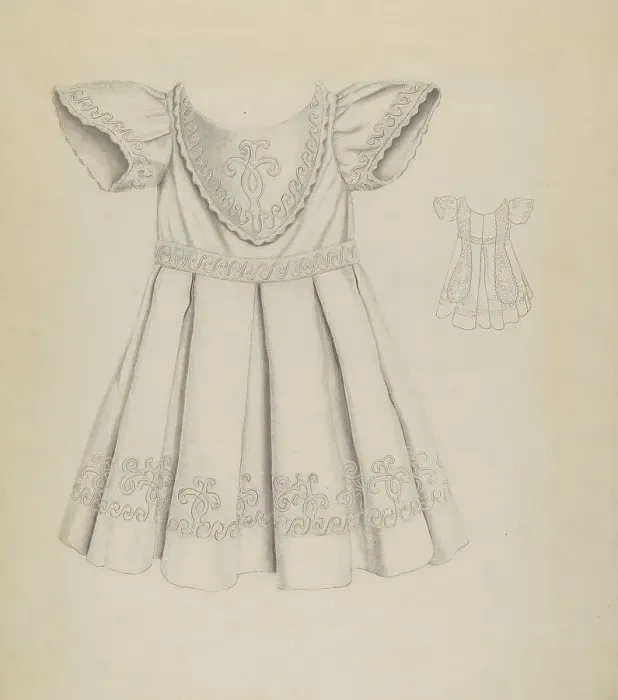 Framed Print : Child's Dress, c. 1937. Creator: Ray Price Framed Print : Child's Dress, c. 1937. Creator: Ray Price