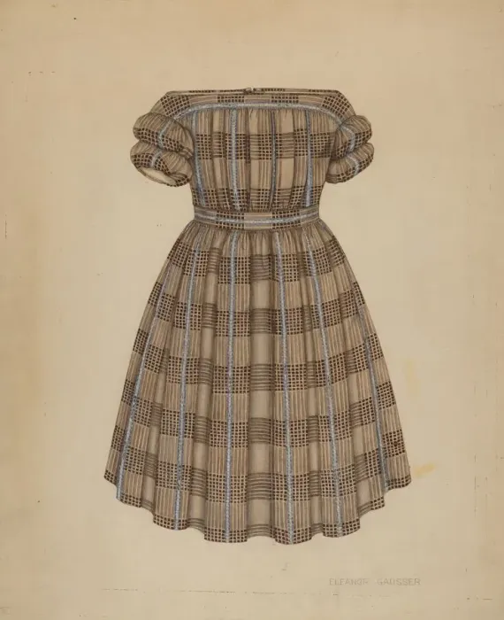 Framed Print : Childs Dress, c. 1938. Creator: Eleanor Gausser Framed Print : Childs Dress, c. 1938. Creator: Eleanor Gausser