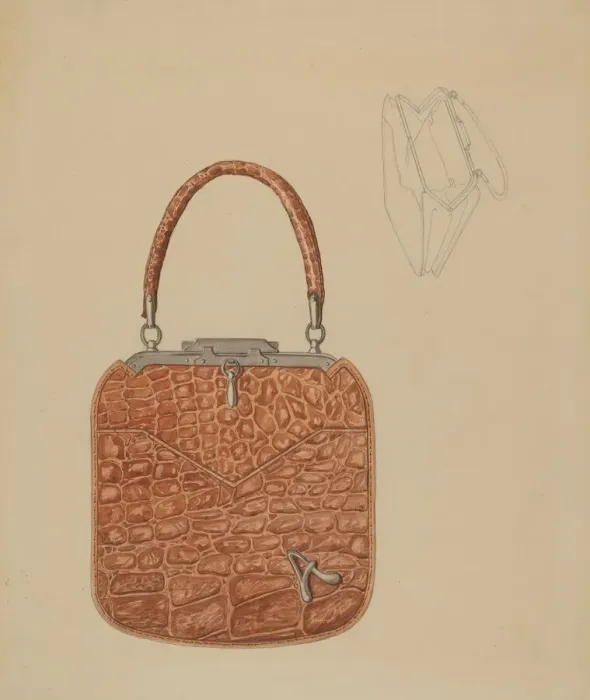 Framed Print : Childs Handbag, c. 1940. Creator: Gladys Cook Framed Print : Childs Handbag, c. 1940. Creator: Gladys Cook