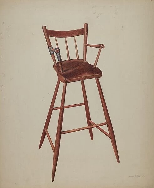 Childs High Chair, 1939. Creator: Herman O. Stroh