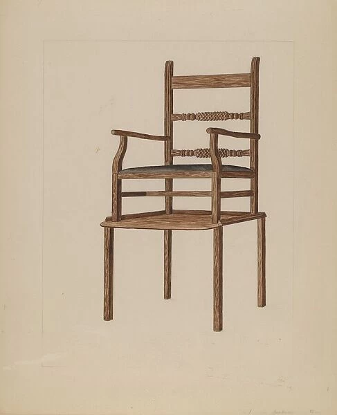 Childs High Chair, c. 1937. Creator: Frederick Jackson