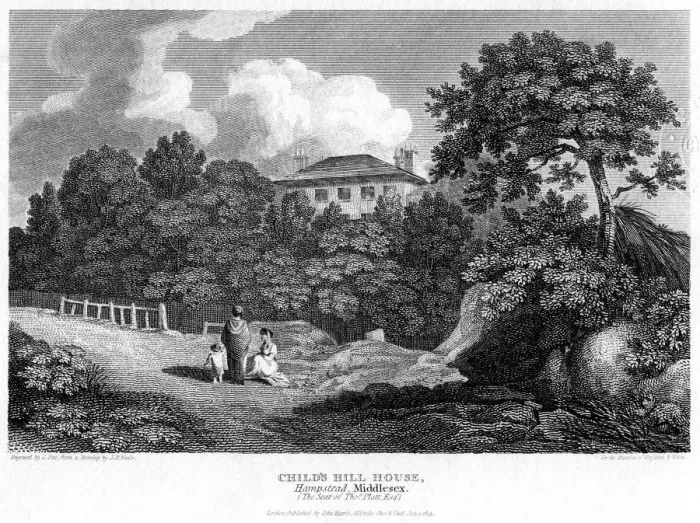 Framed Print : Childs Hill House, Hampstead, London, 1813. Artist: C Pote Framed Print : Childs Hill House, Hampstead, London, 1813. Artist: C Pote