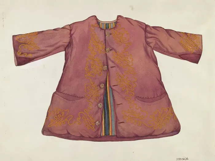 Framed Print : Child's Jacket, 1936. Creator: Irene M. Burge Framed Print : Child's Jacket, 1936. Creator: Irene M. Burge