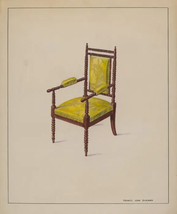 Framed Print : Childs (living room) Chair, c. 1937. Creator: Francis Law Durand Framed Print : Childs (living room) Chair, c. 1937. Creator: Francis Law Durand