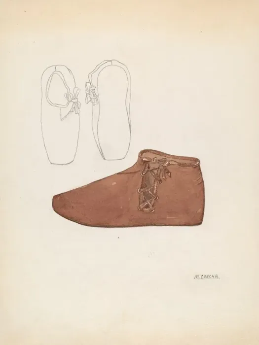 Framed Print : Childs Shoe, c. 1936. Creator: Margaret Concha Framed Print : Childs Shoe, c. 1936. Creator: Margaret Concha