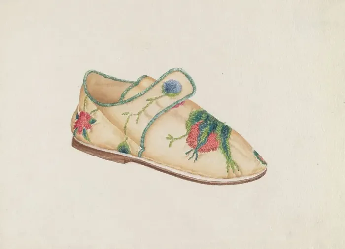 Framed Print : Child's Shoe, c. 1937. Creator: Frances Cohen Framed Print : Child's Shoe, c. 1937. Creator: Frances Cohen