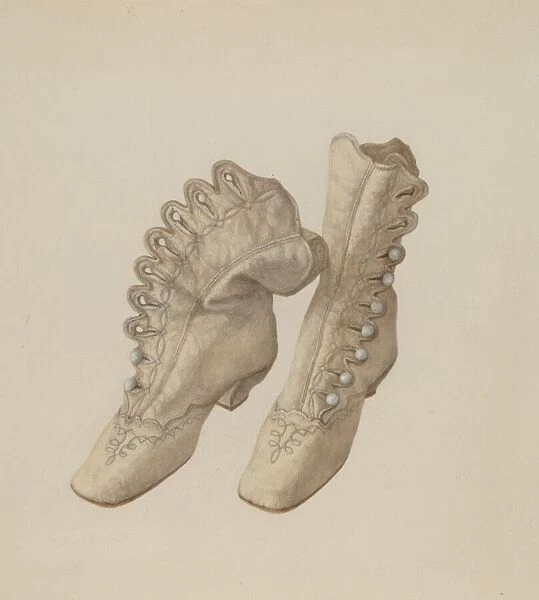 Childs Shoes, c. 1940. Creator: Stella Mosher