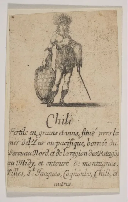 Framed Print : Chile, from Game of Geography (Jeu de la Geographie), 1644 Framed Print : Chile, from Game of Geography (Jeu de la Geographie), 1644