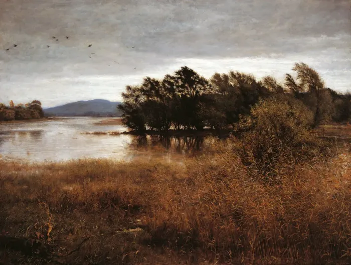 Framed Print : Chill October, 1870. Artist: Millais, John Everett (1829-1896) Framed Print : Chill October, 1870. Artist: Millais, John Everett (1829-1896)
