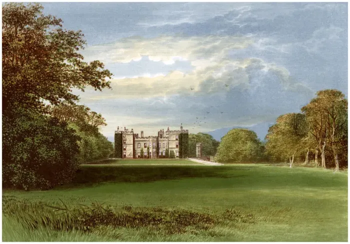 Framed Print : Chillingham Castle, Northumberland, home of the Earl of Tankerville, c1880