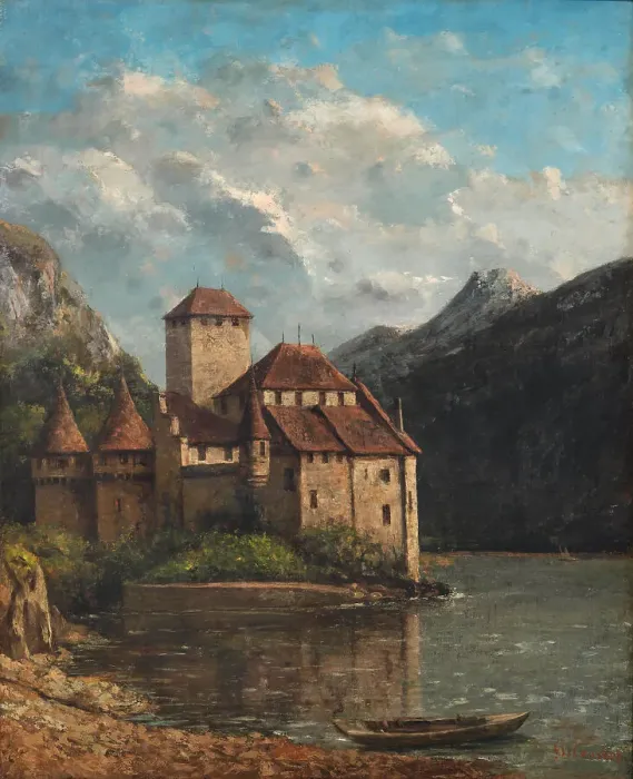 Framed Print : Chillon Castle, after 1873. Creator: Courbet, Gustave (1819-1877) Framed Print : Chillon Castle, after 1873. Creator: Courbet, Gustave (1819-1877)