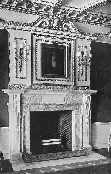 Chimney-Piece in the Red Drawing Room, Raynham Hall, Norfolk, 1927