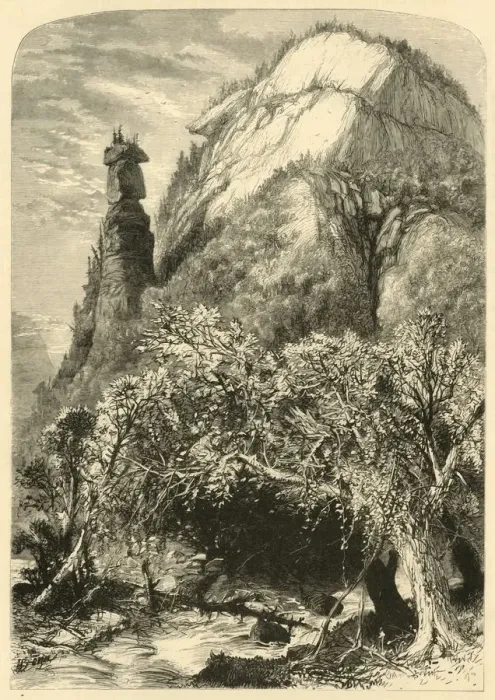 Framed Print : Chimney Rock, Hickory-Nut Gap, 1872. Creator: Harry Fenn Framed Print : Chimney Rock, Hickory-Nut Gap, 1872. Creator: Harry Fenn