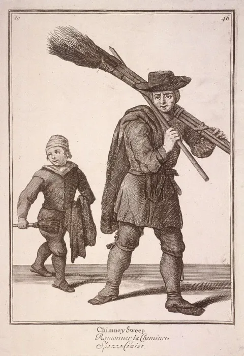 Framed Print : Chimney Sweep, Cries of London, (c1688?) Framed Print : Chimney Sweep, Cries of London, (c1688?)