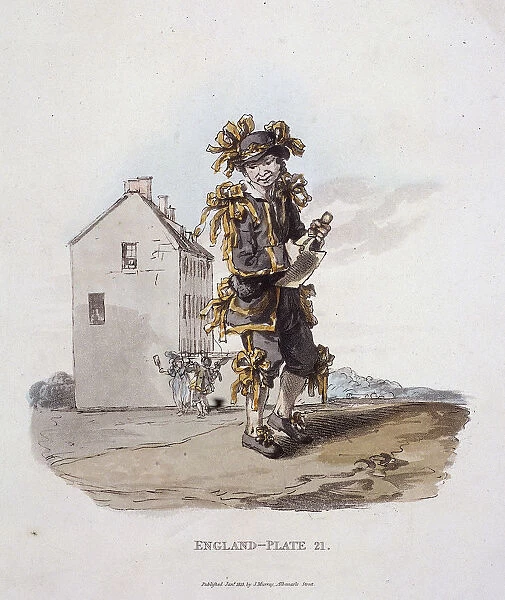 A chimney-sweep dressed in May Day costume, Provincial Characters, 1813
