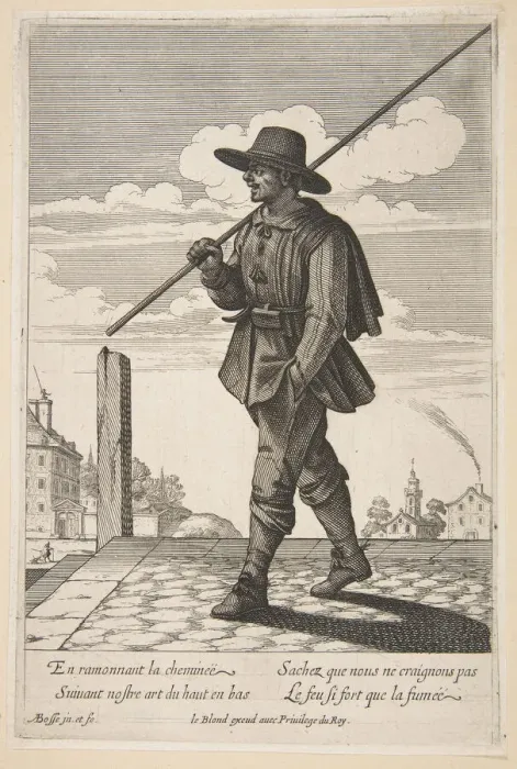 Framed Print : The Chimney Sweep, mid to late 17th century. Creator: Abraham Bosse Framed Print : The Chimney Sweep, mid to late 17th century. Creator: Abraham Bosse
