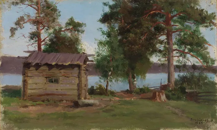 Framed Print : Chimneyless Sauna, 1888. Creator: Eero Jarnefelt Framed Print : Chimneyless Sauna, 1888. Creator: Eero Jarnefelt