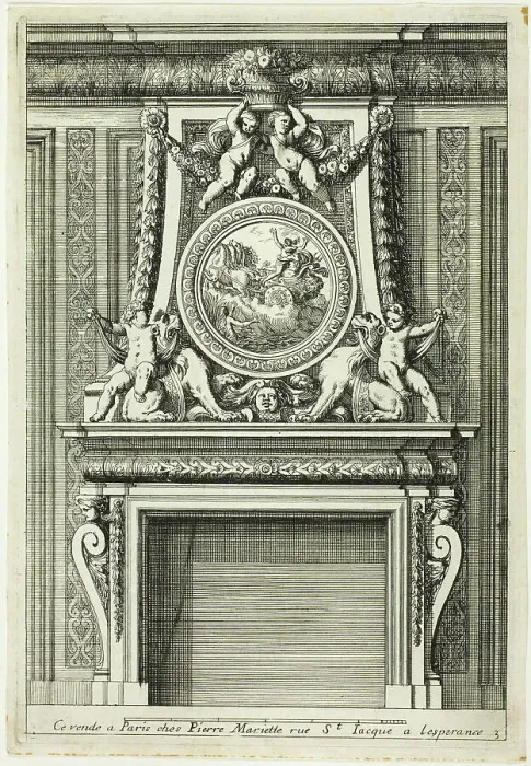 Framed Print : Chimneys in the Italian Manner, c. 1665. Creator: Jean le Pautre Framed Print : Chimneys in the Italian Manner, c. 1665. Creator: Jean le Pautre