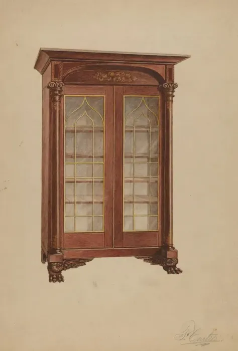 Framed Print : China Cabinet, 1936. Creator: Ferdinand Cartier Framed Print : China Cabinet, 1936. Creator: Ferdinand Cartier