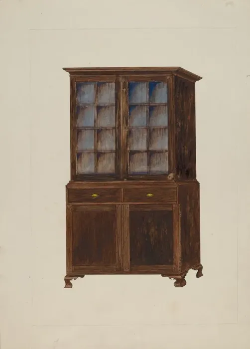 Framed Print : China Cupboard, 1935 / 1942. Creator: George Fairbanks Framed Print : China Cupboard, 1935 / 1942. Creator: George Fairbanks