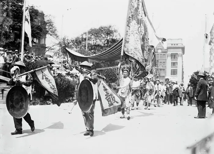 Framed Print : China in N.Y. 4th of July Parade, 1911. Creator: Bain News Service Framed Print : China in N.Y. 4th of July Parade, 1911. Creator: Bain News Service