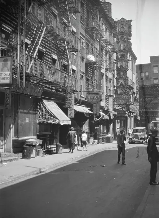 Framed Print : Chinatown, in San Francisco or New York City, between 1911 and 1942. Creator: Arnold Genthe Framed Print : Chinatown, in San Francisco or New York City, between 1911 and 1942. Creator: Arnold Genthe