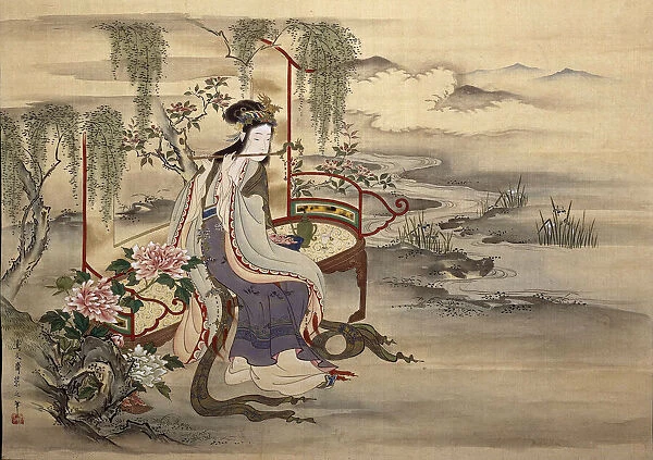 The Chinese beauty Yang Guifei, ca 1810-1815. Creator: Eishi