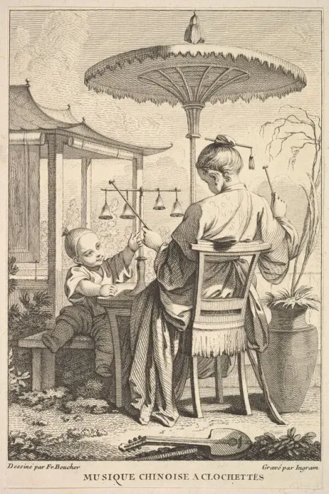 Framed Print : Chinese Bell Music, 1741-63. Creator: John Ingram