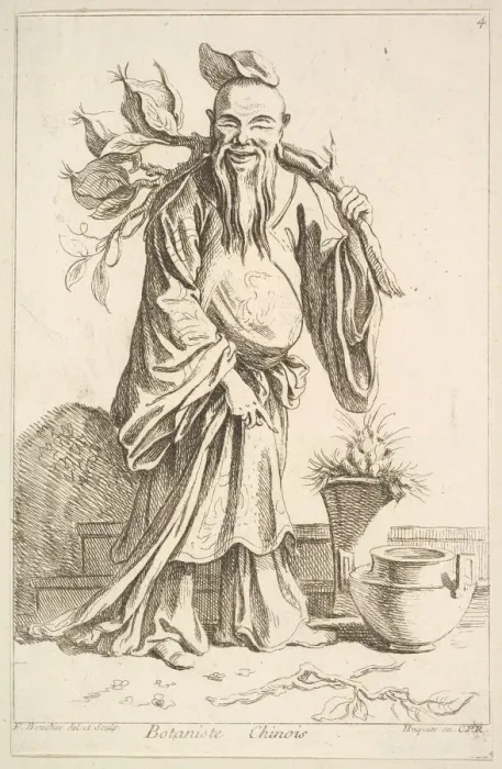 Framed Print : Chinese botanist, 1738-45. Creator: Francois Boucher Framed Print : Chinese botanist, 1738-45. Creator: Francois Boucher