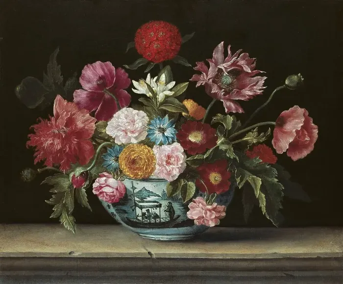 Framed Print : Chinese Bowl with Flowers, 1640. Creator: Jacques Linard Framed Print : Chinese Bowl with Flowers, 1640. Creator: Jacques Linard