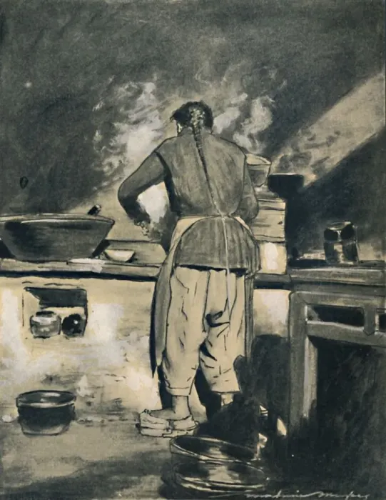 Framed Print : Chinese Cook, 1903. Artist: Mortimer L Menpes Framed Print : Chinese Cook, 1903. Artist: Mortimer L Menpes