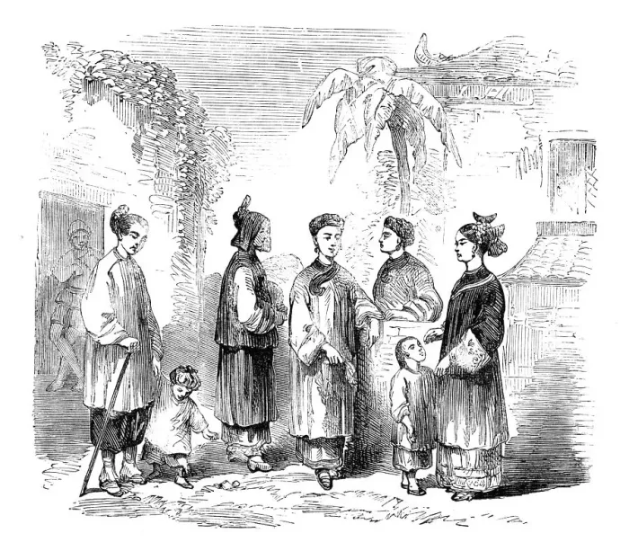 Framed Print : Chinese Costumes, north part of Kwang-Tung, 1857. Creator: Unknown Framed Print : Chinese Costumes, north part of Kwang-Tung, 1857. Creator: Unknown