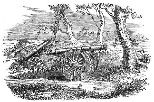 Chinese field gun - from a sketch by our special artist, 1860. Creator: Unknown