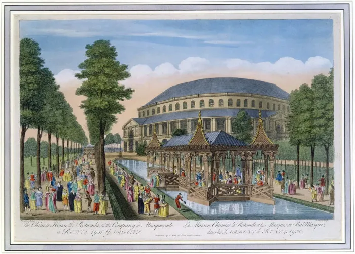 Framed Print : Chinese House, Rotunda and the company in masquerade, Ranelagh Gardens, London, 18th century Framed Print : Chinese House, Rotunda and the company in masquerade, Ranelagh Gardens, London, 18th century