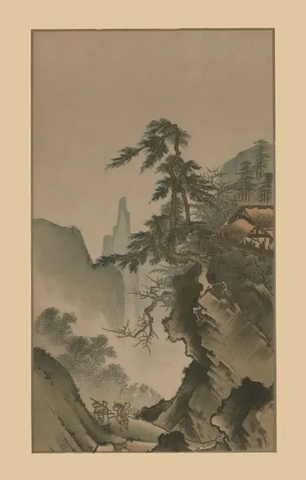 Framed Print : Chinese landscape, 16th century, (1886). Artist: Kano Masanobu Framed Print : Chinese landscape, 16th century, (1886). Artist: Kano Masanobu